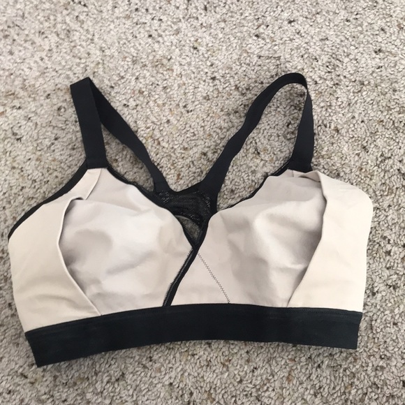 Lululemon Awake To Lace Black & Cream Racerback Sports Bra 34E EUC - Picture 5 of 8